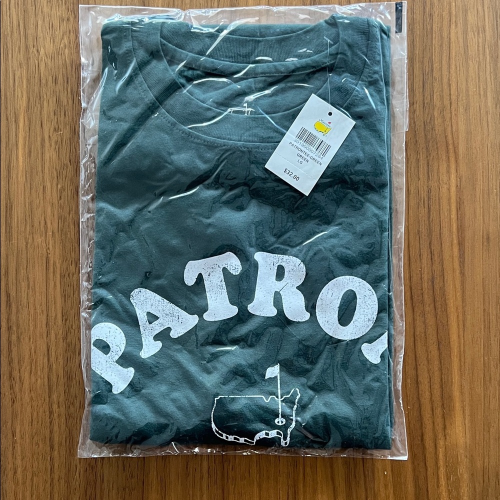 Masters Green Shirt with White Print